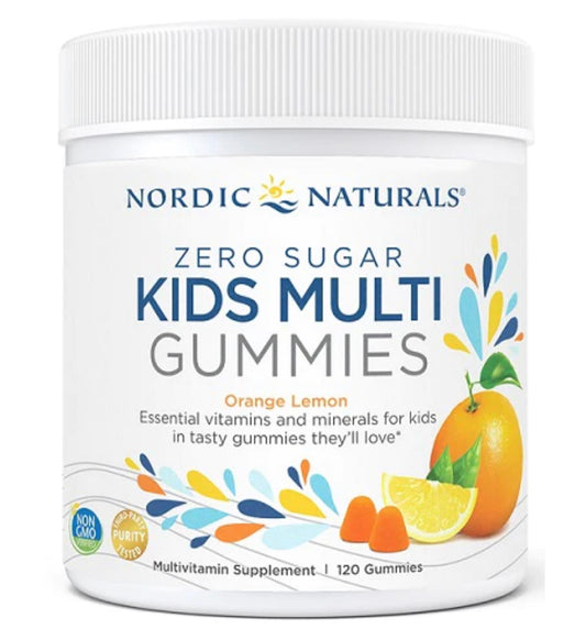 Nordic Naturals Kids Multi Zero Sugar Orange Lemon 120 gummies